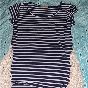 Blue and white stripe shirt